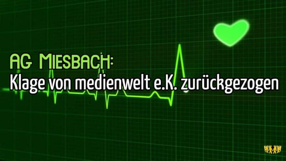 AG Miesbach: recours retiré par medienwelt e. K.